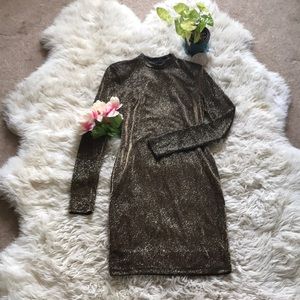 NWOT gold glitter dress